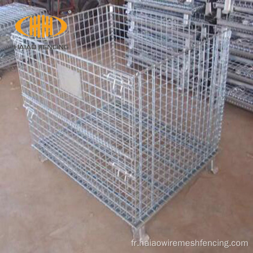 Cages de stockage en métal enduit en PVC avec 4 roues